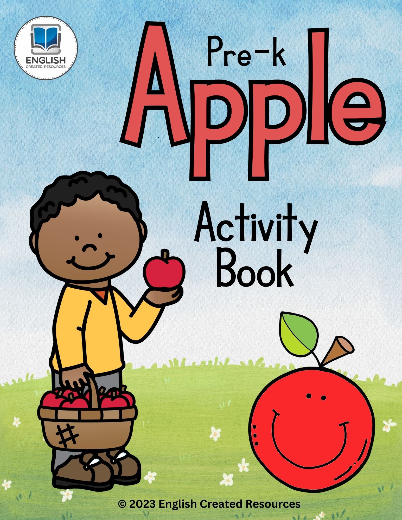 Pre-K Apple Activity Book – English Created Resources