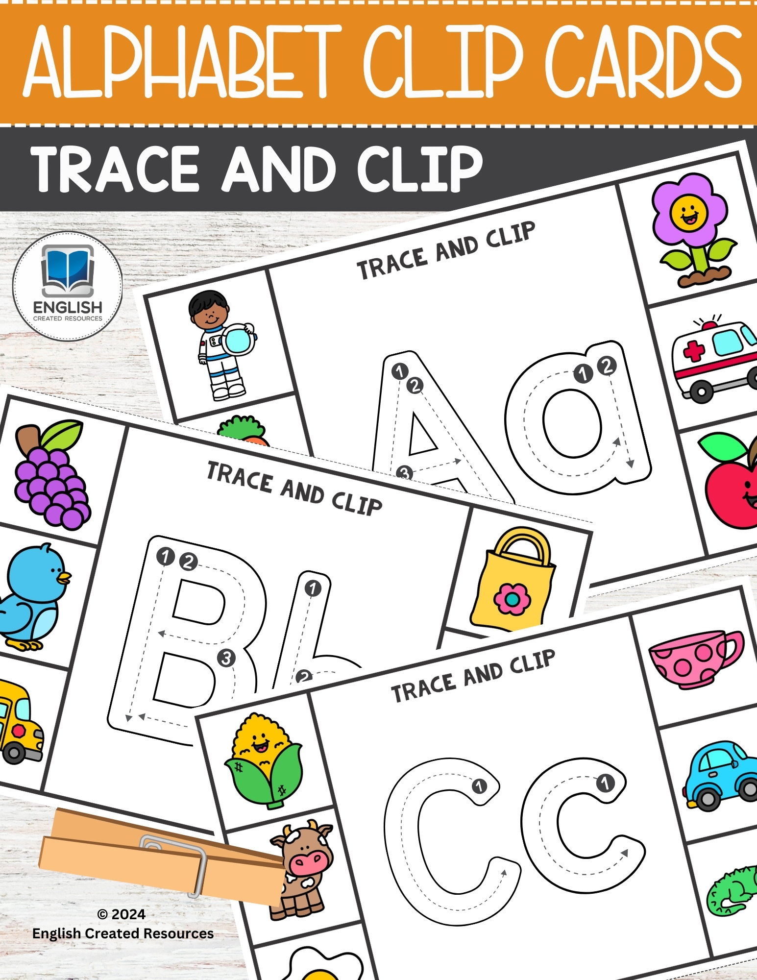 Alphabet Clip Cards – English Created Resources